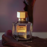 parfum almalika, produk katalog. minyak wangi ungu. parfum mewah indonesia. parfum wangi